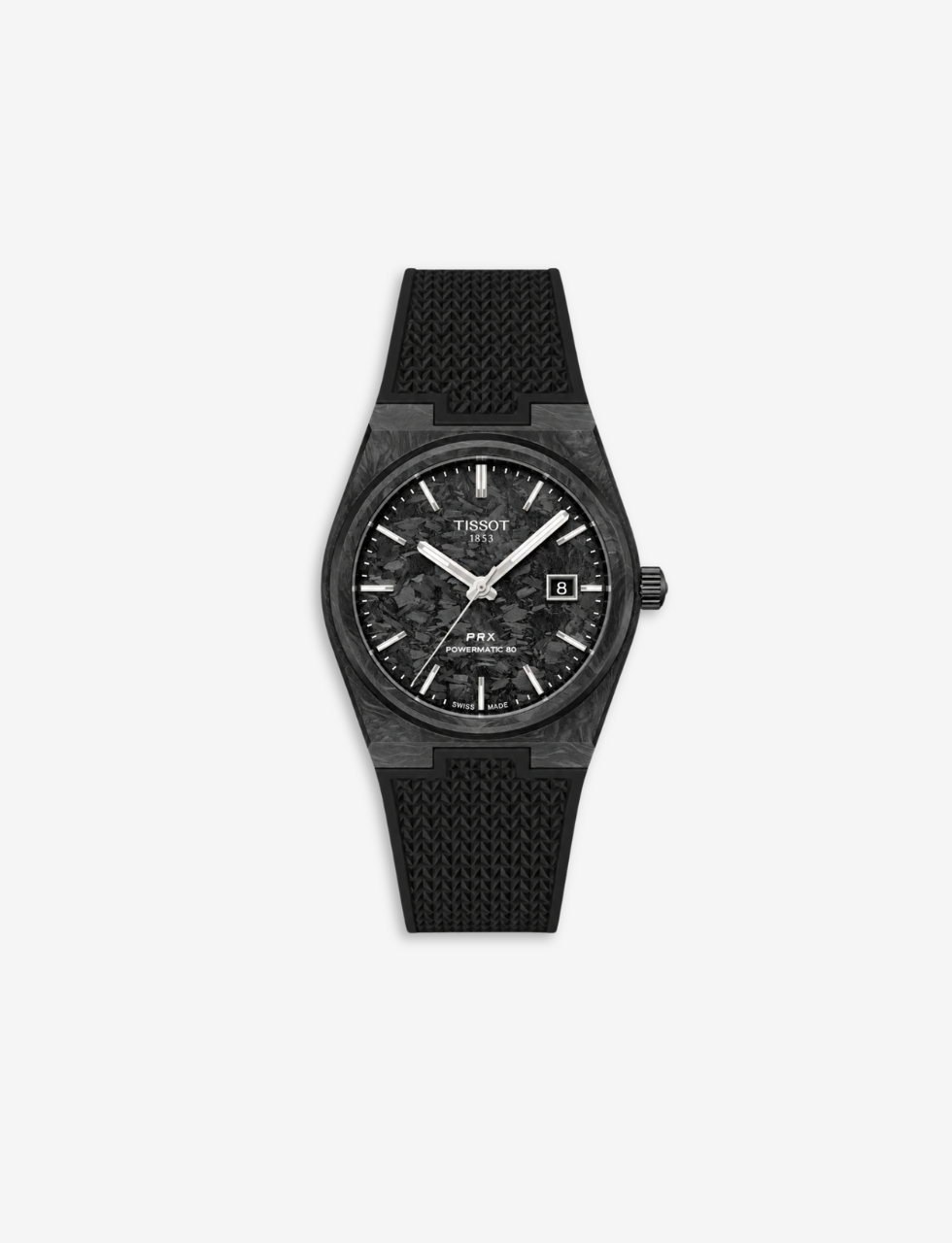 Rubber CTS Strap for Tissot PRX - Black