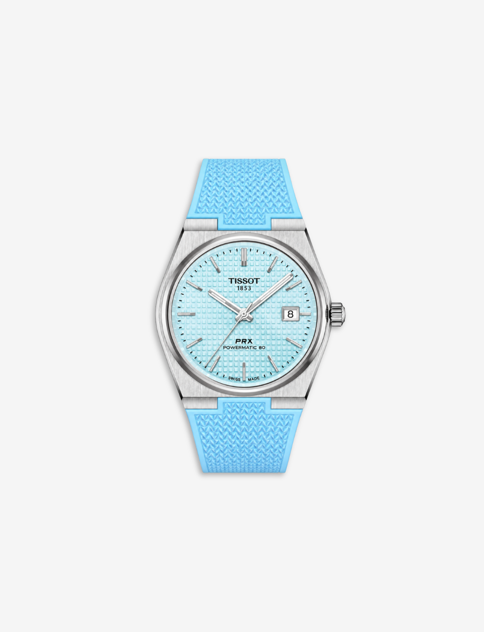 Rubber CTS Strap for Tissot PRX - Baby Blue